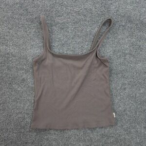 Vuori Shirt Womens XS Brown Pose Cami Crop Tank Performance Gym Running Yoga